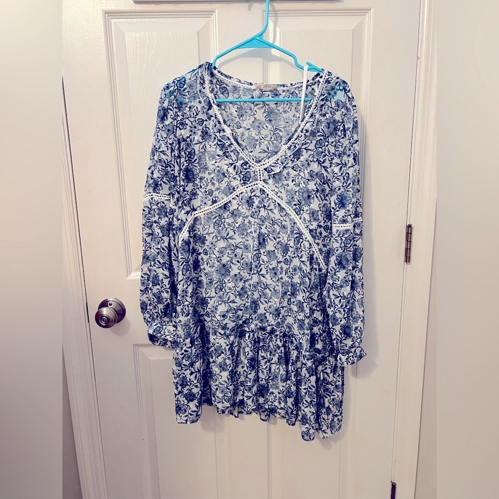 Alter’d state  blue floral dress size large